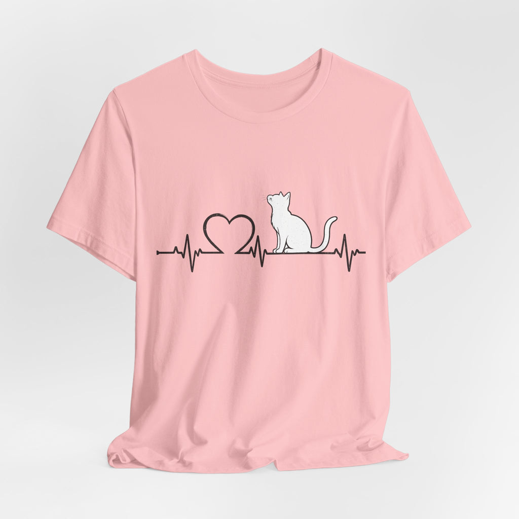 Cat Heartbeat EKG Silhouette T-Shirt