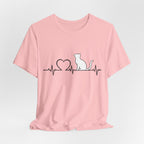 Cat Heartbeat EKG Silhouette T-Shirt