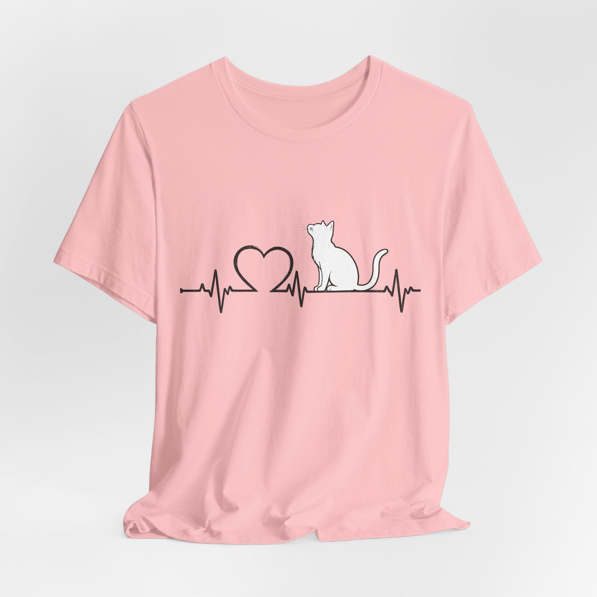 Cat Heartbeat EKG Silhouette T-Shirt