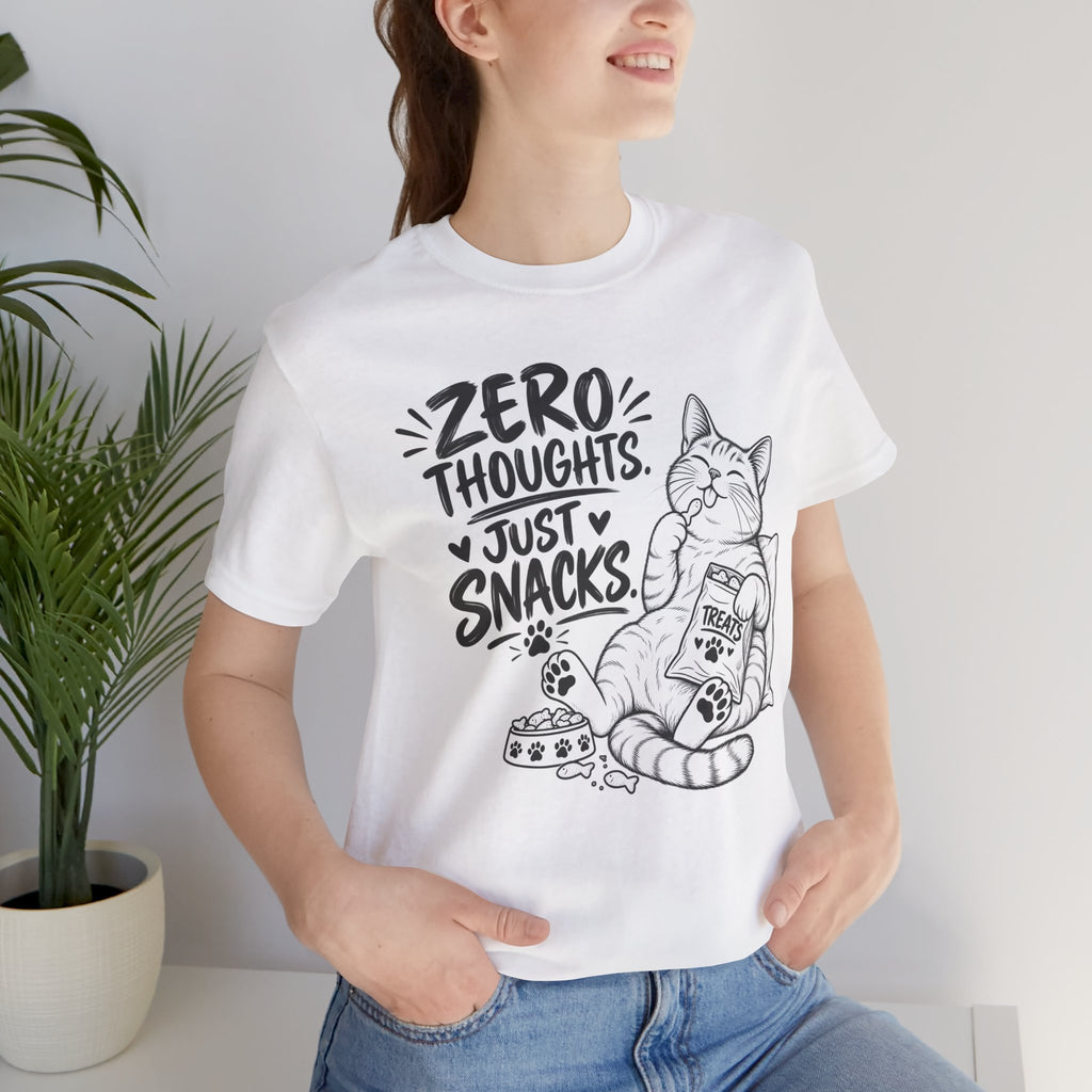 "Zero Thoughts, Just Snacks" Graphic T-Shirt