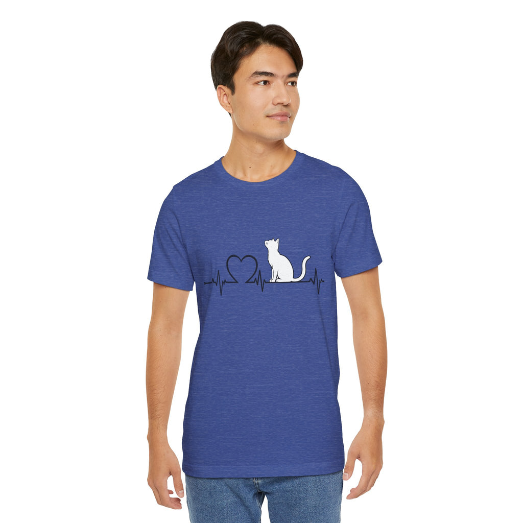 Cat Heartbeat EKG Silhouette T-Shirt