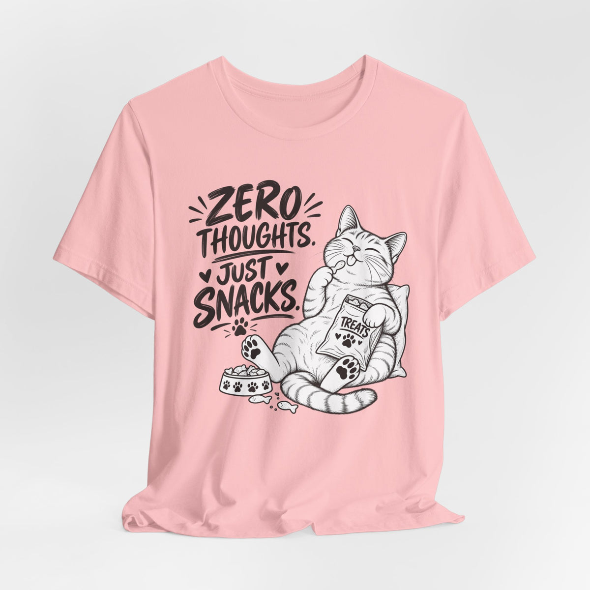 "Zero Thoughts, Just Snacks" Graphic T-Shirt