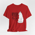 "Introverted but Willing to Discuss My Cat" Graphic T-Shirt