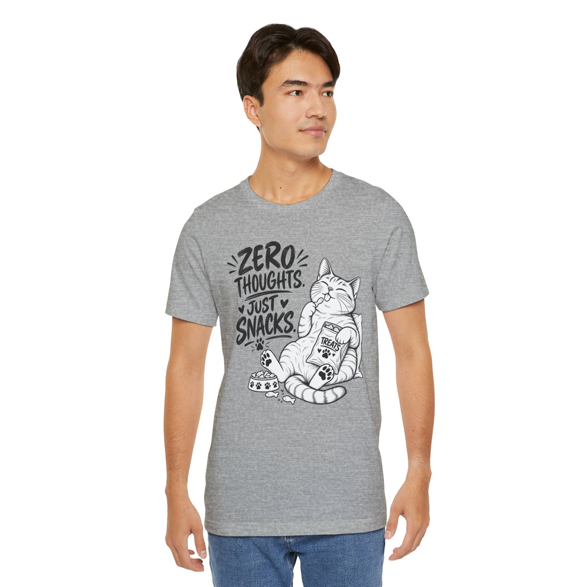 "Zero Thoughts, Just Snacks" Graphic T-Shirt