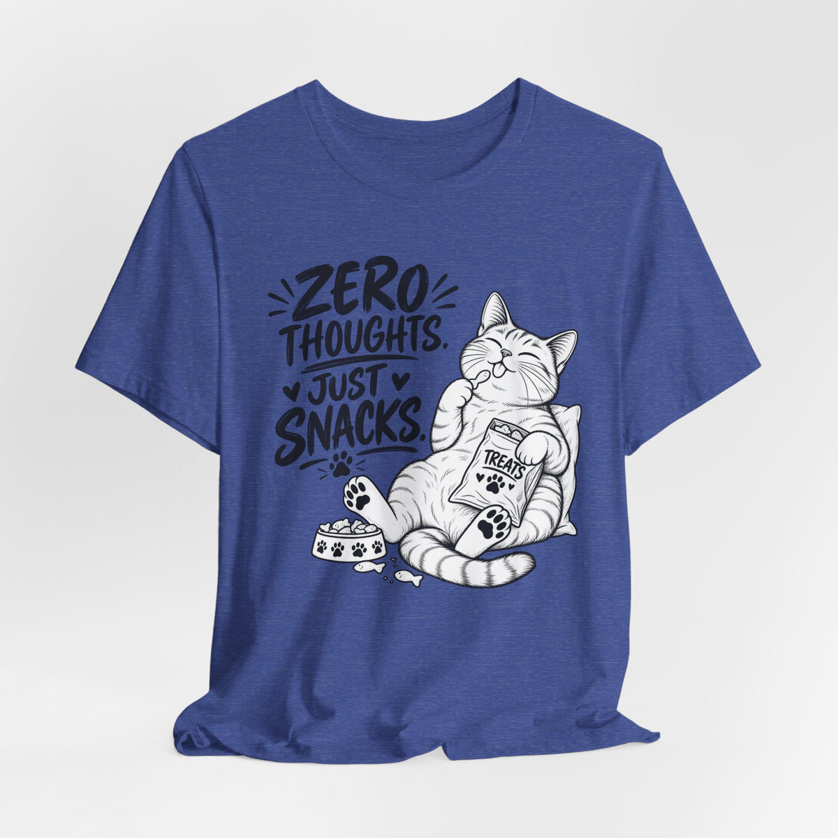 "Zero Thoughts, Just Snacks" Graphic T-Shirt