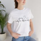 Cat Heartbeat EKG Silhouette T-Shirt