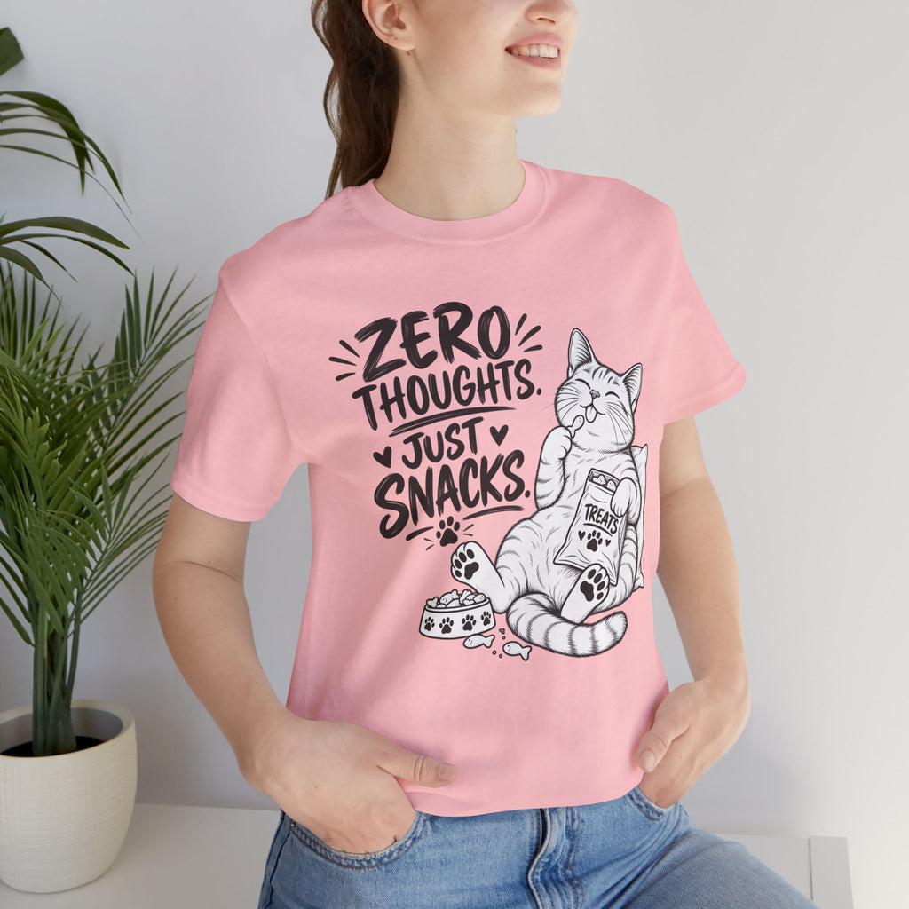 "Zero Thoughts, Just Snacks" Graphic T-Shirt