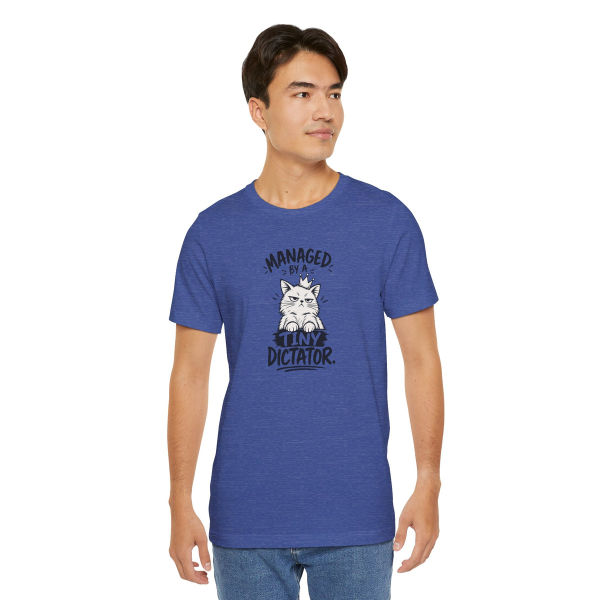 "Managed by a Tiny Dictator" Cat Graphic T-Shirt