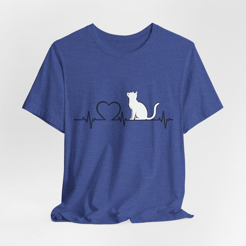 Cat Heartbeat EKG Silhouette T-Shirt
