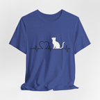 Cat Heartbeat EKG Silhouette T-Shirt