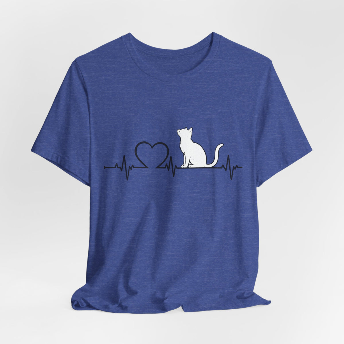 Cat Heartbeat EKG Silhouette T-Shirt