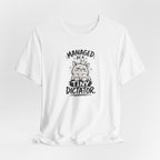 "Managed by a Tiny Dictator" Cat Graphic T-Shirt