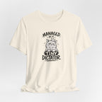 "Managed by a Tiny Dictator" Cat Graphic T-Shirt
