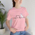 Cat Heartbeat EKG Silhouette T-Shirt