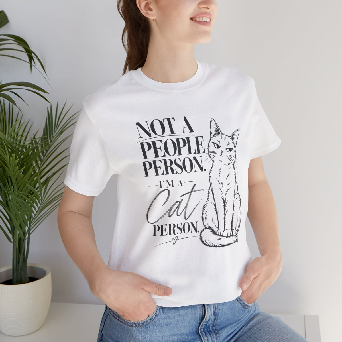 "Not a People Person, I'm a Cat Person" Graphic T-Shirt