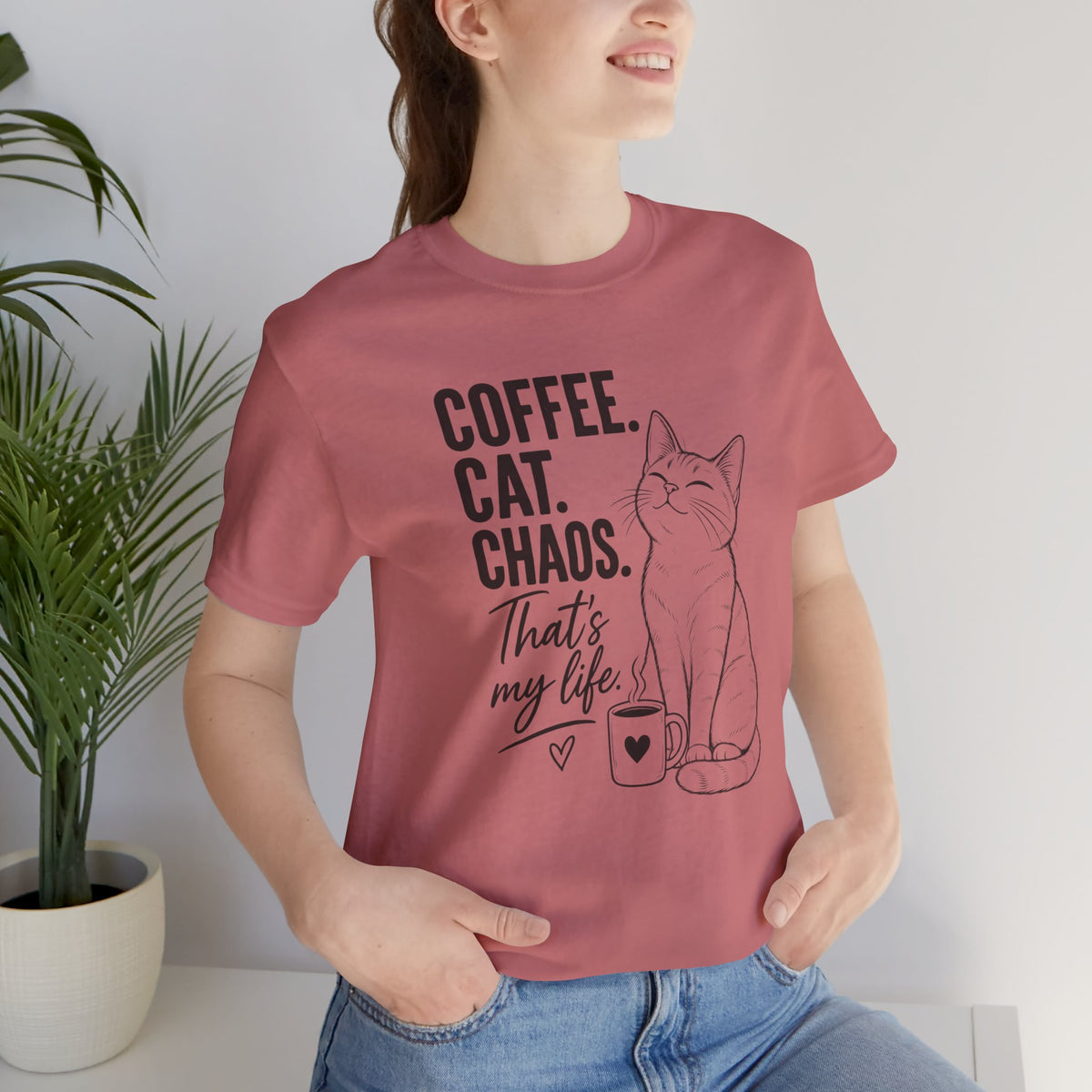 Coffee. Cat. Chaos. That's My Life T-Shirt