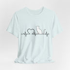 Cat Heartbeat EKG Silhouette T-Shirt