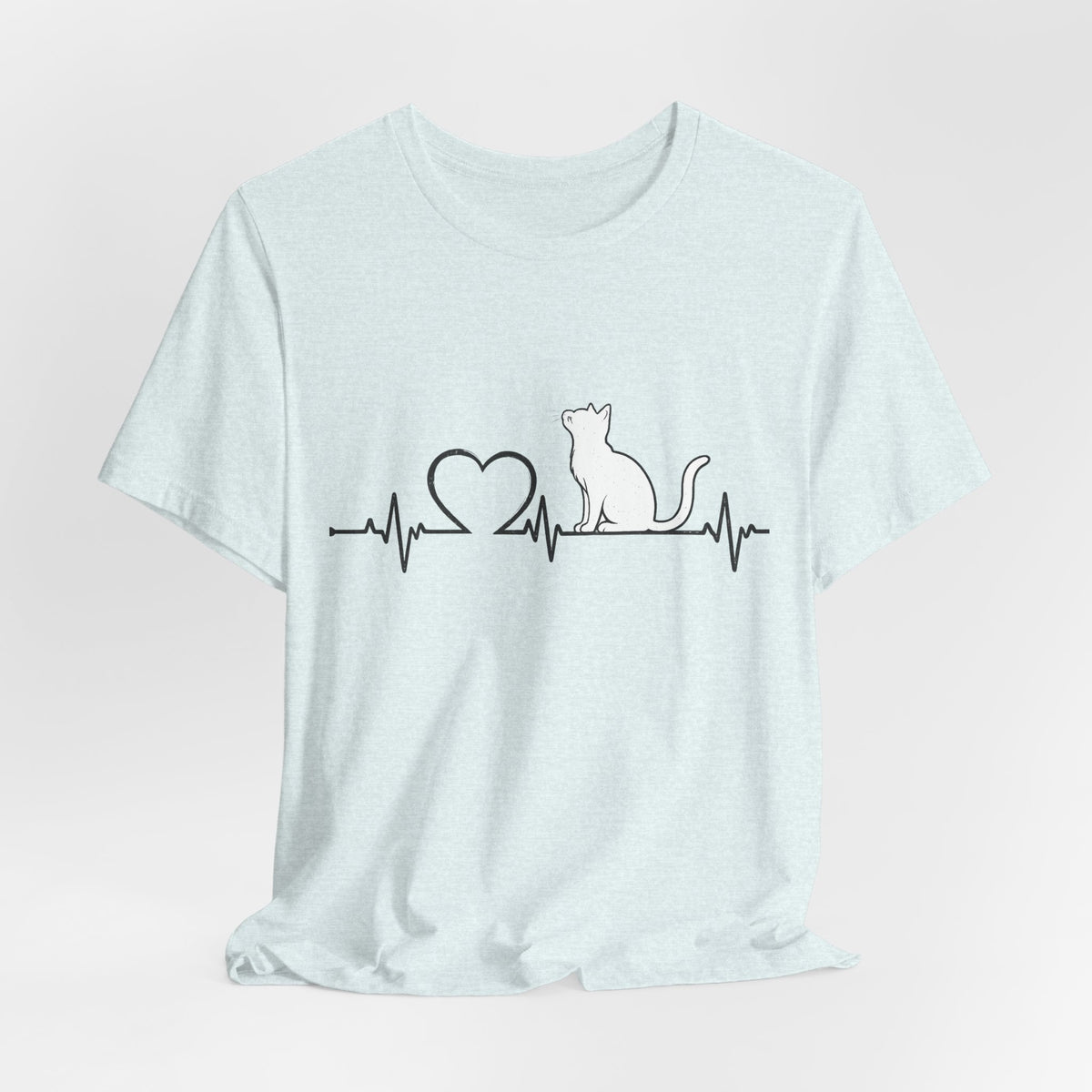 Cat Heartbeat EKG Silhouette T-Shirt
