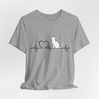 Cat Heartbeat EKG Silhouette T-Shirt
