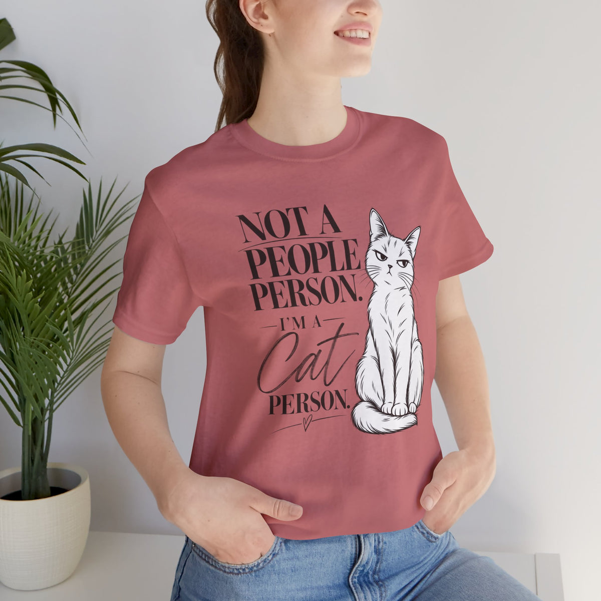 "Not a People Person, I'm a Cat Person" Graphic T-Shirt