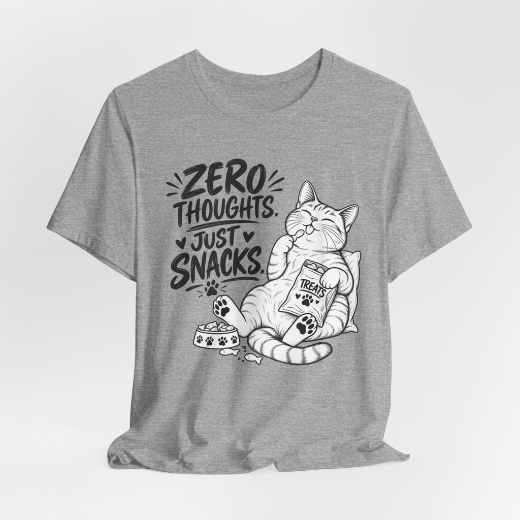 "Zero Thoughts, Just Snacks" Graphic T-Shirt