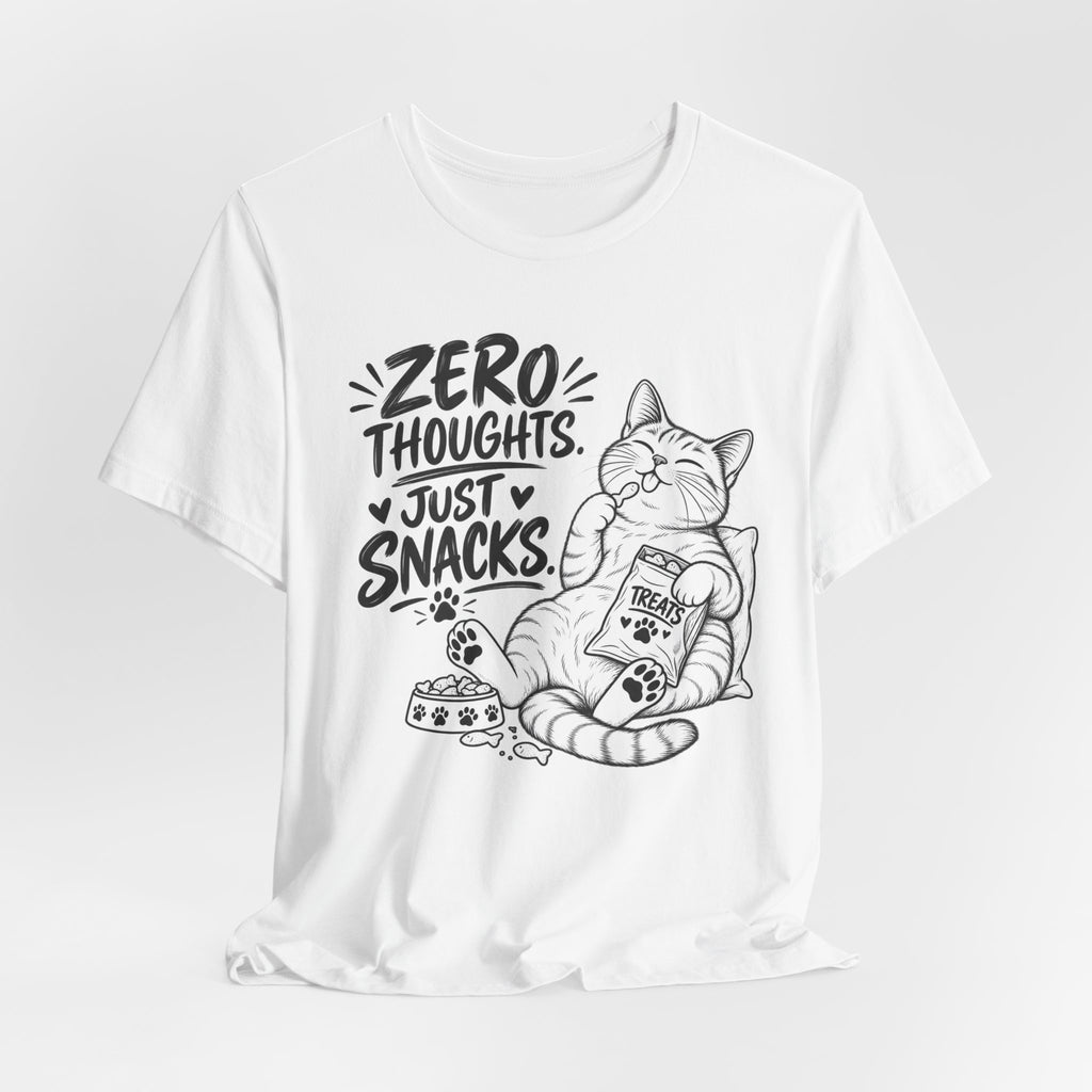 "Zero Thoughts, Just Snacks" Graphic T-Shirt