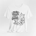 "Zero Thoughts, Just Snacks" Graphic T-Shirt