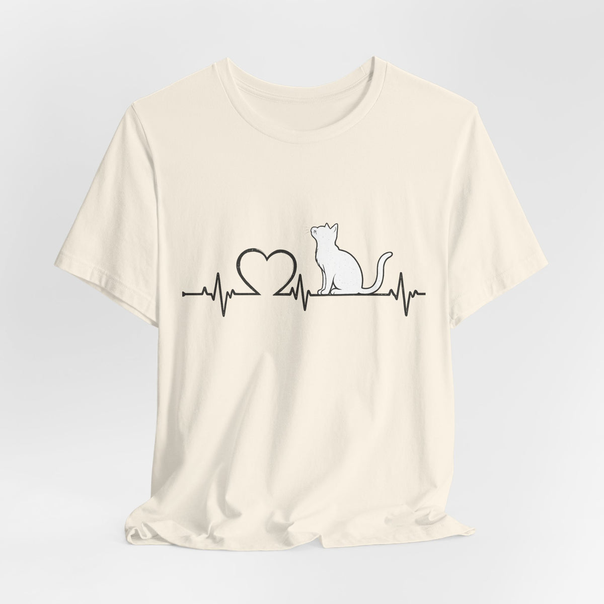 Cat Heartbeat EKG Silhouette T-Shirt