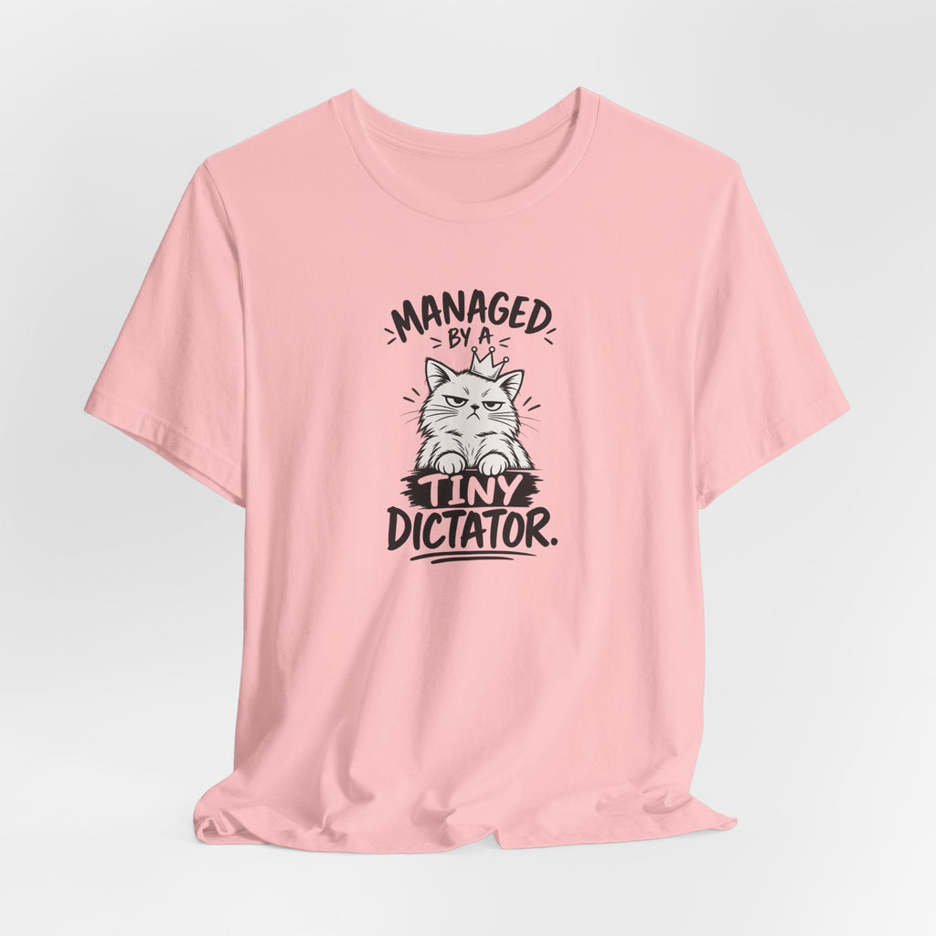 "Managed by a Tiny Dictator" Cat Graphic T-Shirt